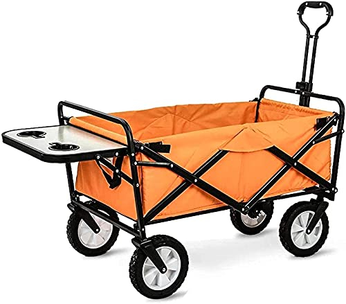 CRBUDY Carro de Camping Plegable con Forro, carritos de Picnic, Carrito portátil de Ocio al Aire Libre, Festival de Ruedas Plegable, Carretilla de Pesca de jardín, Soporte de Carga