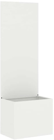 vidaXL Pantalla de Privacidad para Jardín Calado Blanco 50 x 140 cm, Divisor Moderno para el jardín y la terraza, con Incrustaciones Decorativas, Pantalla de privacidad Elegante y cerramiento contemp