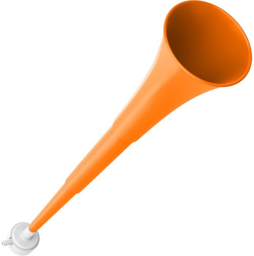 Klaxon de stade pliable de 61 cm Vuvuzela en plastique pour événements sportifs, jeux de football, école, sport, fête, accessoires (orange)