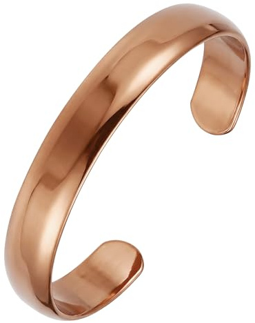 Jecanori Pure Copper Bracelet — 99.99% Real Solid Copper Bracelet for Men & Women, Adjustable Tibetan Cuff Bangle, Gift Box Included