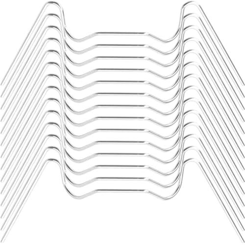 LALAFINA 50 Clip per Vetro Serra in Acciaio Inossidabile W Tipo 1,2x75x30mm Morsetti per Fissaggio e Rinforzo Vetri Serra Accessori per Manutenzione e Sicurezza Giardino