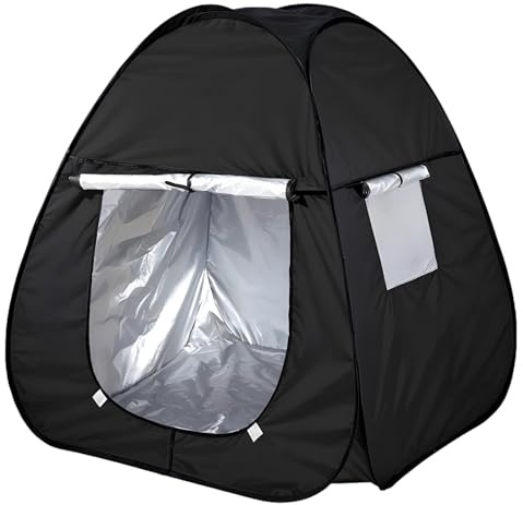 Bosreroy Tienda de campaña opaca portátil para jóvenes exploradores, esquina sensorial relajante, 33.1 x 33.1 x 37.8 pulgadas, habitación oscura, plegable