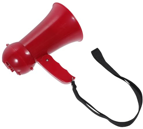 WESIEVYA Megafono Portatile per Sport, Rumorista con Registrazione Vocale e Regolatore Volume, Altoparlante Leggero in Plastica con Cinturino da Polso per Eventi, Cheerleading