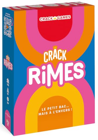 Crack Rimes – Jeu d'Ambiance Drôle, Rimes, Apéro Entre Amis, 2-8 Joueurs | Le Petit Bac mais à l'envers: drôle, pour l'apéro et les soirées en famille et entre amis, fous rires garantis, dès 10 ans