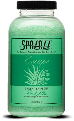 Spazazz Escape 22oz Green Tea Peony spa, hot tub and bath crystals
