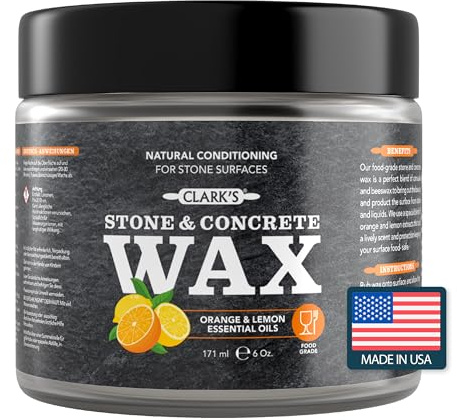 CLARK'S Natural Soapstone & Concrete Wax, 6 oz - Orange Lemon Scent