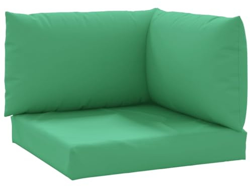 vidaXL Palettenkissen 3-TLG., Palettenauflage für Europaletten, Palettenpolster Palettensofa Outdoor Indoor, Sitzkissen Rückenkissen Seitenkissen, Grün Oxford-Gewebe
