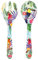Les Jardins de la Comtesse - Salatbesteck aus reinem Melamin - Tukanen aus Rio - 33 cm - Multicolor - MelARTmine Quasi-unzerbrechliches Tafelservice