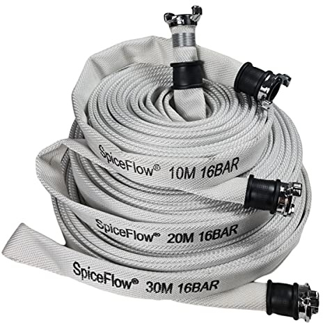 SpiceFlow byggslang industrislang Storz-D 30 meter brandslang trädgårdsslang VA-tråd 16 bar