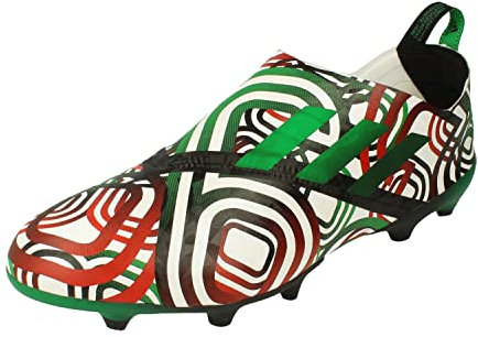 adidas Herren Glitch Outerskin FG Herren Football Boots Soccer Cleats (UK 12 US 12.5 EU 47 1/3, White Black White F99845)