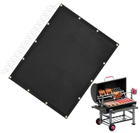 Cartello termico dietro la griglia, ignifugo per barbecue, accessorio per la parete dietro la griglia – copertura per la difesa della balaustra da giardino per il camp