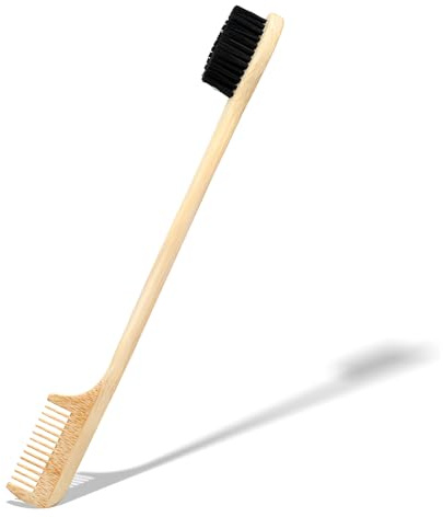 Eco-Friendly Bamboo Dual-Ended Eyebrow Brush – Precision Spoolie & Comb for Flawless Brow Styling