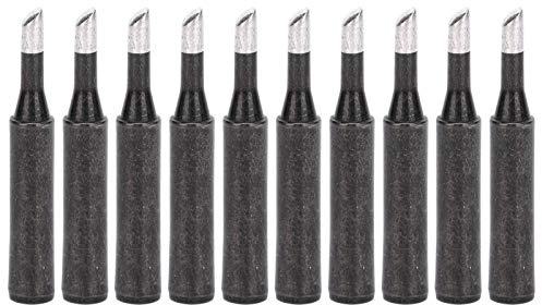 10 puntas de hierro para soldar con energía solar, herramienta de hardware de tipo calor interno negro para soldar 900M‑T‑4C para terminales gruesos de área de soldadura grande