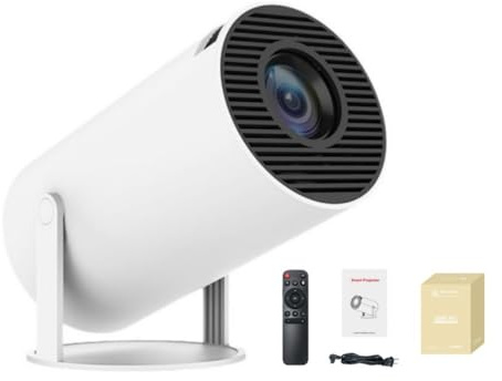 jolto WallCast-Proiecteur 4K，Vidéoprojecteur 2025, projecteur de Diapositives Portable, Rotation à 180°, Compatible avec Les Ports HDMI/USB