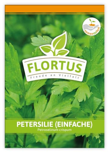 FLORTUS Petersilie einfache | Kräutersamen | Petersiliensamen | Samen zur Anzucht für Garten, Balkon, Küche & Fensterbank