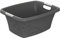 Rotho Flowers Wäschekorb 25l, Kunststoff (PP) BPA-frei, anthrazit, 25l (50.5 x 38.3 x 21.8 cm)