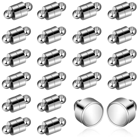 24 Paar magnetische Armbandverschlüsse und Verschlüsse,versilbertes Rohr Verschluss Verbinder Halskette Verschlüsse Verschlüsse Magnet Konverter Schmuck Verschlüsse Extenders Verriegelung Verschlüsse