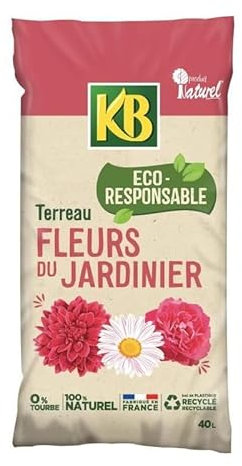 KB Terreau Pour Fleurs Du Jardinier Uab 40l