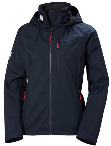 Helly Hansen Women's W Crew Hooded Jacket 2.0, Navy, M