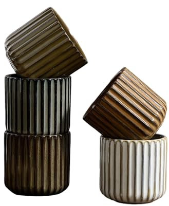 180ml/6oz Creative Retro Japanese Ceramic Tea Cup Microwave Can Be Used For Kiln Transformation Stripe Restaurant Wine Cup-Randomly one