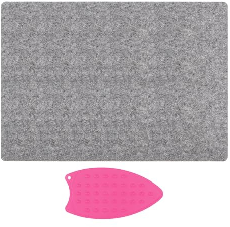 QUARKZMAN Tappetino di Pressatura in Lana 24 x 17 Nozioni di Cucito per Tappetino da Stiro in Lana per Quilting Artigianale