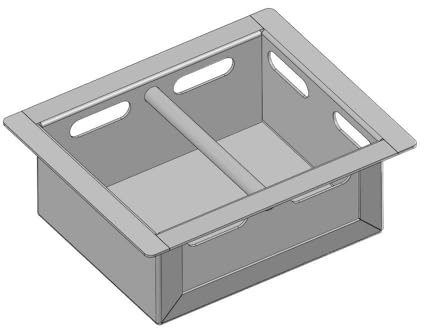 Aschekasten - Passend für Hark Kaminöfen inkl. Modellübersicht - Aschkasten aus verzinktem Stahlblech - feuerfest & hitzebeständig - Aschekästen Stahl [222x182x80 mm]