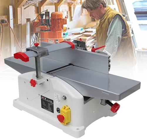 Cepilladora de Sobremesa de 1280 W, 156 Mm de Ancho, Cepilladora Eléctrica Regruesadora con 9000 R/min, Profundidad de Corte de 0 a 3 Mm para Revestir y Revestir Madera