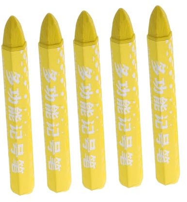 DOITOOL 5 piezas Marcadores de Neumáticos de Cera Crayones Resistentes la Degradación para Coches Bicicletas y Motos Rotuladores de Visibles y Duraderas para Reparación Fácil de