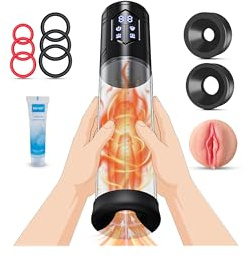 Pompa per Pene - Masturvatore per Uomo con Dispone di 10 Modalità di Suzione Allenatore del Pene per Assistere l'erezione e Aumentare la Durata Vibratoreper Donna Uomo Dildo Realistico Pene Vibratore