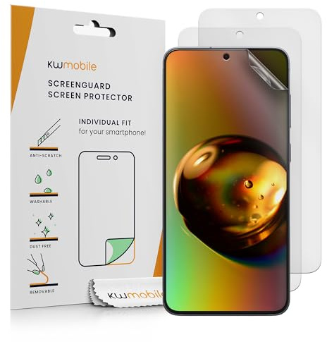 kwmobile Set of 3 Screen Protectors Compatible with Samsung Galaxy S25 FE - Anti-Glare Anti-Fingerprint Display Films - Matte