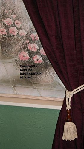 Curtina PURPLE AUBERGINE BLOCK OUT CHENILLE DOOR CURTAIN 66 X 84 BNEW