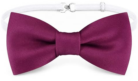 TigerTie - Småbarn, babyfluga i enfärgad, enfärgad med elastiskt band, 29 till 40 cm, justerbar halsomkrets + förvaringslåda, magenta
