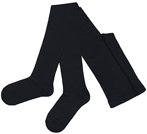 Weri Spezials - Collant da donna in lana ecologica, 7 colori alla moda, lisci Nero 44-46