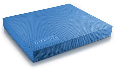 ALPHAPACE Balance Pad 40x33x6cm in Blau inkl. gratis Übungsposter - Innovatives Balance-Kissen für optimales Ganzkörpertraining - Zur Steigerung von Koordination, Gleichgewicht & Kräftigung