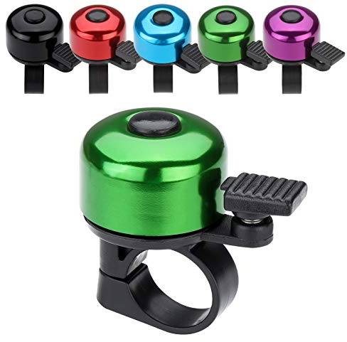 Paliston Timbre de bicicleta con sonido nítido para adultos, niños y niñas, color verde