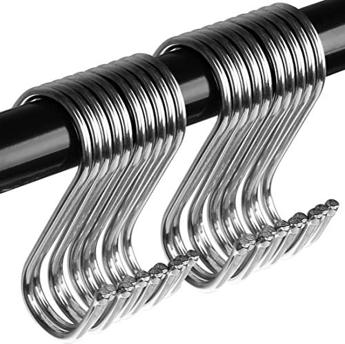 20 Pcs Crochets en S Forme de S Crochets en Métal Crochet Multifonctions pour Cuisine Salle de Bain Chambre et Bureau(Argent)