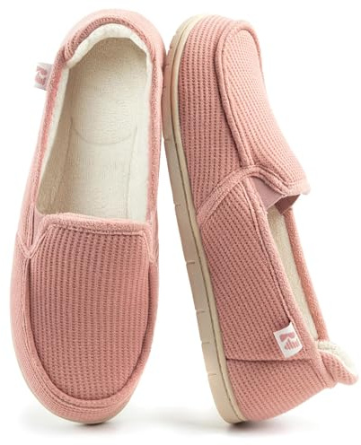RockDove Women's Two-Tone Hoodback Slipper with Removable Insole, Size 9 US Women, Salmon