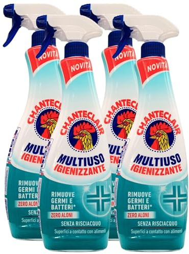 Chanteclair Multiuso Igienizzante Zero Aloni e Residui 625ml (4 Unità)