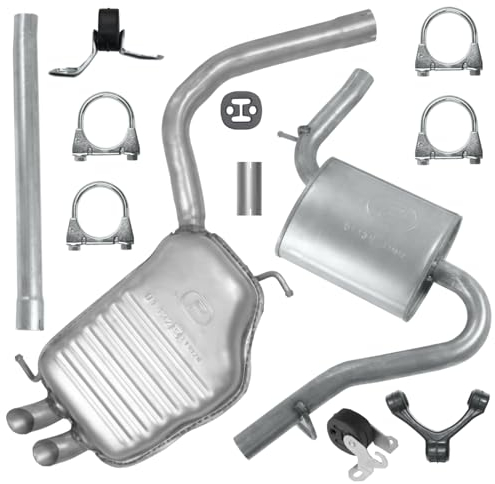 Polmo Schalldämpferset Auspuffanlage Auspuff für A4 B6 2000-12/2004 1.9 TDI