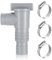 Válvula de Cierre para Piscinas, 32mm Adaptador Manguera Piscina, Valvola di Intercettazione della Piscina, Válvulas de Piscina Accesorios para Conexión de Manguera de 32 mm, con Abrazaderas