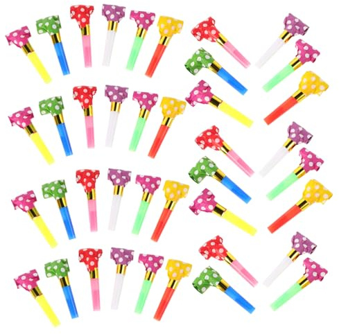 FELTECHELECTR 40pezzi Trombette Colorate Per Feste Da Fischietti Per Compleanni e Celebrazioni Per Design Sicuro e Accattivante Giocattoli Divertenti Per Party e Eventi Speciali
