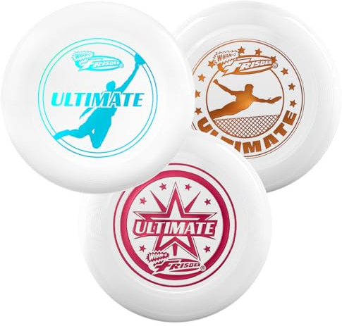 Wham-O Frisbee Official Ultimate 175 g Flying Disc, 27,31 cm, professionell träning, för tävling och utomhuskul, 3-pack