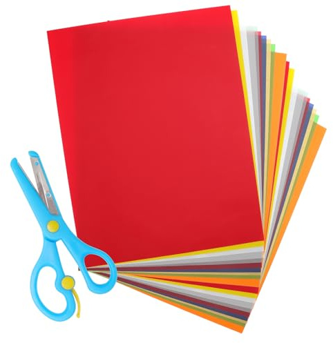 HENGBIRD 20 Blatt Transparentpapier A4 Pergamentpapier Zum Bedrucken Bastelpapier Bunt Tracing Paper mit Handgefertigte Schere,10 Farben Geeignet für Verfolgen und Heimwerkerprojekte