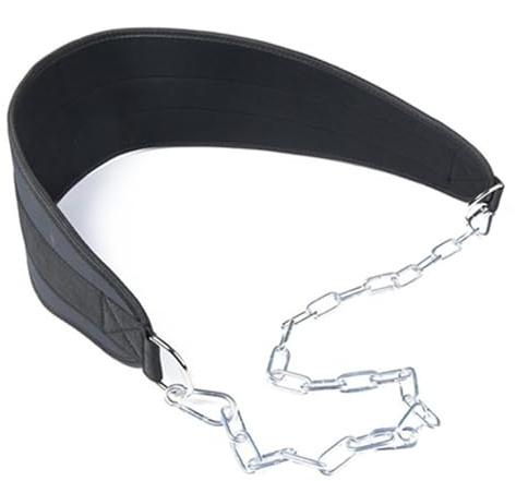 Cintura per dip, cintura per trazioni da 18, 5x6 pollici con anello a D e catena da 35, trazioni con zavorra in nylon resistente, palestra sostitutiva per esercizi, bodybuilding