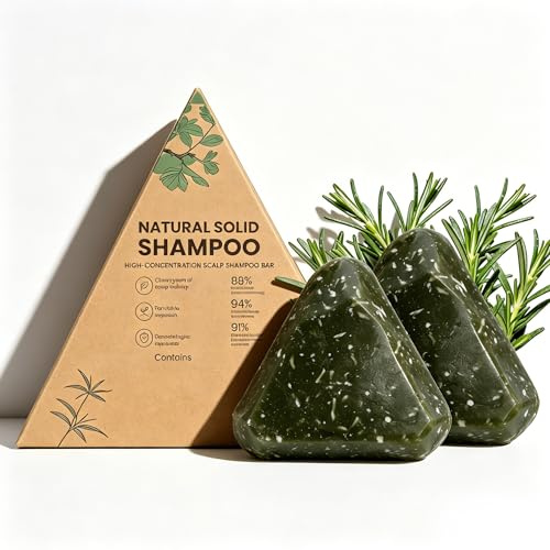 Korean Scalp Revival Bar Rosemary Shampoo per la crescita dei capelli, shampoo anti perdita capelli, sapone per capelli all'acqua di rosmarino per donne e uomini (2 pz)