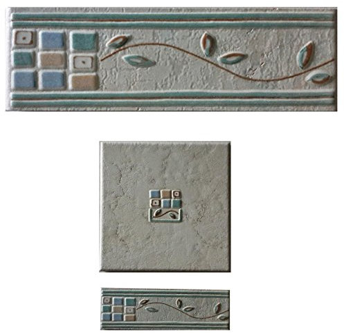 LISTELLO GRECA DECORO TROPICANA VERDE CM.6x20 MASTER , STOCK PZ.23