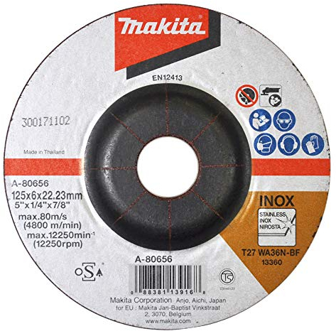 Makita Schruppscheibe Inox, 125 mm, 100 Stück, A-80656