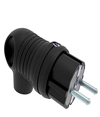 F-Stecker 100% Gummi, Set 16A / 250V, 250.00V