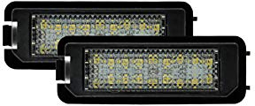 AUTO-STYLE Satz LED Nummerschildbeleuchtung kompatibel mit Audi/Volkswagen/Skoda/Seat/Porsche/Bentley diverse Modelle