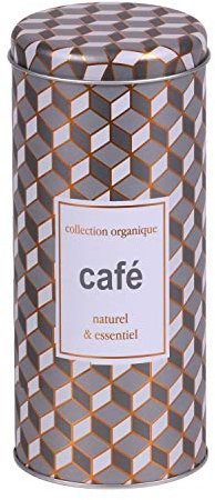 Boîte à café Organique - Diam. 7 x H. 17 cm - Gris